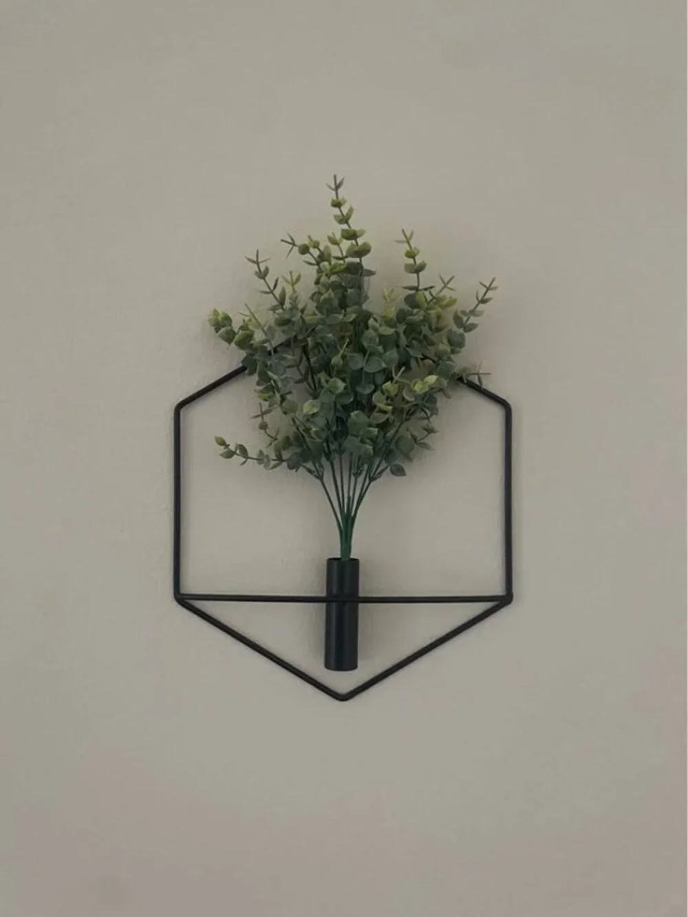 Boho Living Room Honeycomb Plant Wall Art